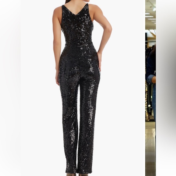 Dress the Population Black Sequin Jumpsuit - Picture 2 of 8